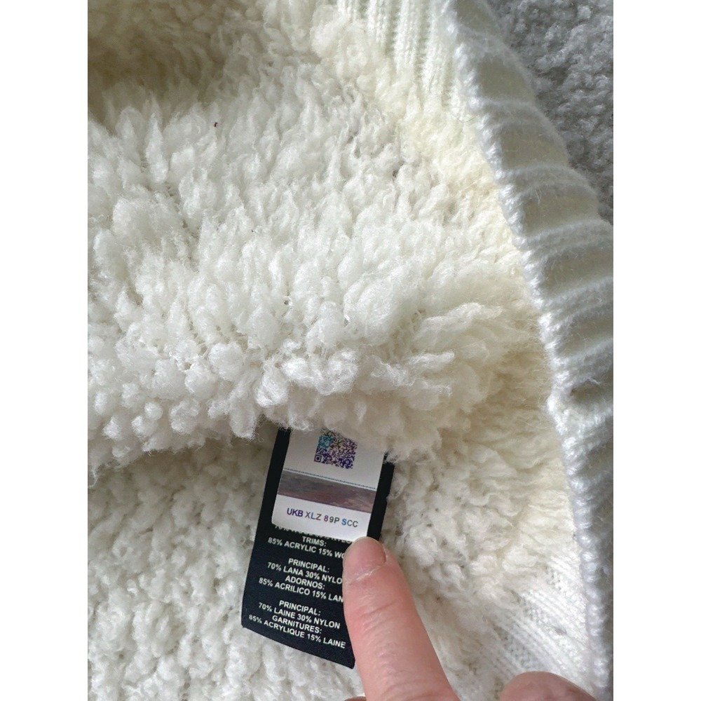 UGG Plaster Sherell Cloudfluff Wool Blend V Neck Cardigan Sweater LARGE - Picture 6 of 10